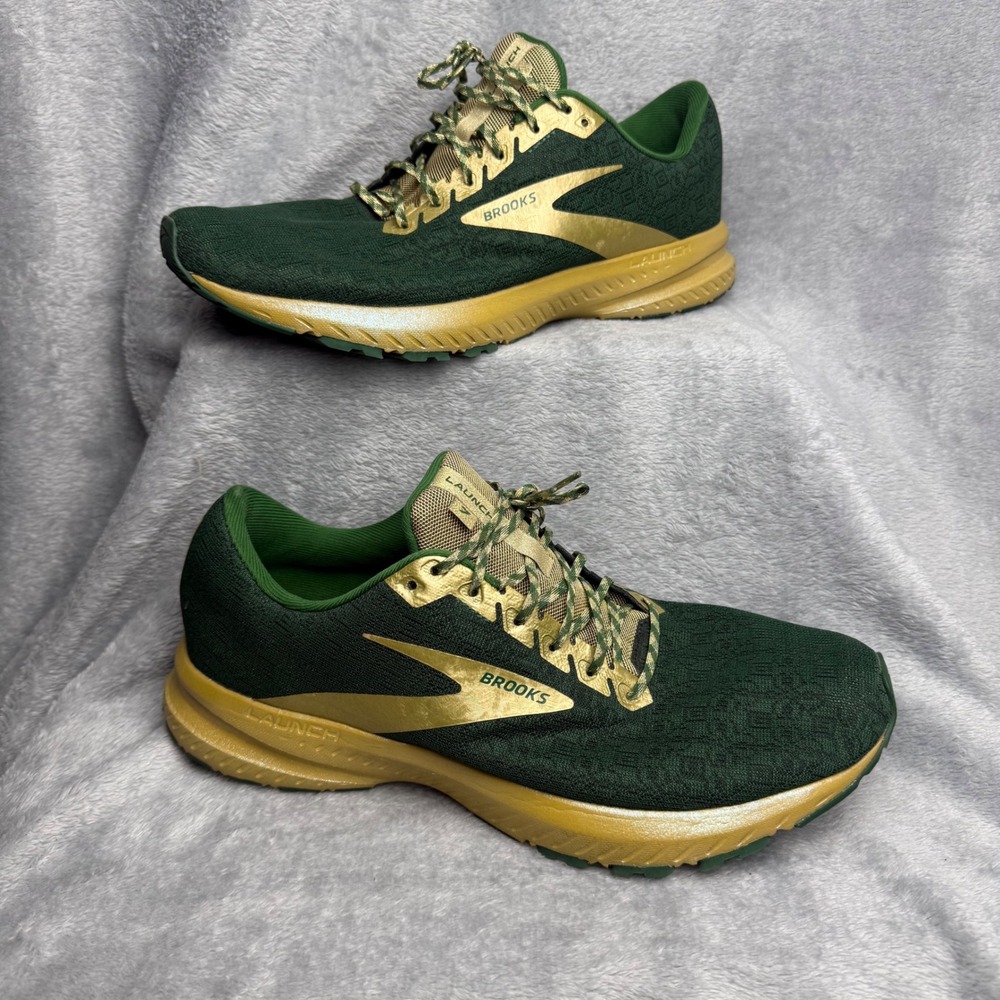 Brooks Launch 7 Run Lucky Mens 11.5 Green Gold St Patricks Day 1103241D332